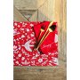 HERMIA Set podmetača za sto Red White 32 x 50 - slika 1
