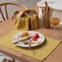 HERMIA Set podmetača za sto Heaven Mustard - slika 1
