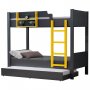HANAH HOME Krevet na sprat Asya Y Anthracite Yellow - slika 2