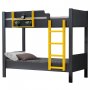 HANAH HOME Krevet na sprat Asya Anthracite - slika 1