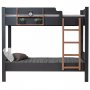 HANAH HOME Krevet na sprat Asya Anthracite Walnut - slika 2