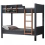 HANAH HOME Krevet na sprat Asya Anthracite Walnut - slika 1