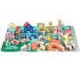 ECO TOYS Edukativne drvene kocke CITY sa podlogom 121kom - slika 2