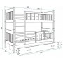 BALOO Dreamy Krevet Na Sprat 200X90 Beli (8427) - slika 3