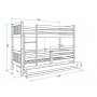 BALOO Rex Krevet Na Sprat 190X80 Beli (8438) - slika 2