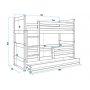 BALOO Bonny Krevet Na Sprat 190X80 Belo - Zeleni (8447) - slika 2