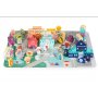 ECO TOYS Edukativne drvene kocke CITY set sa podlogom 121kom - slika 2