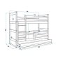 BALOO Bonny Krevet na sprat 190X80 Pine Plavi - slika 2