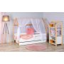 BELLA LUNI Domek Krevet kućica sa fiokom i dušekom (9cm) 160x80 beli - slika 1