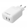 CELLY Kućni punjač ProPower od 45W sa 2 USB C konektora (TC2USBC45WWH) - slika 1