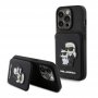 APPLE Maska za iPhone 15 Pro Max SAFFIANO CARDSLOTS AND STAND K&C PATCH BLACK - slika 1