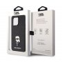 KARL LAGERFELD Maska za iPhone 15 Pro Max IKONIK FIXED GLITTER IKONIK LOGO METAL PIN BLACK - slika 2