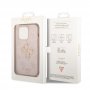 Guess Maska za iPhone 15 Pro LEATHER 4G METAL LOGO PINK - slika 2