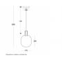 LUNA 273 VISILICA 5W 3000K MESING - slika 2