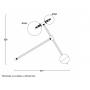 LUNA 222 STONA LAMPA 2*G9 MESING - slika 3