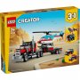 LEGO Kamion s ravnom platformom i helihopterom 31146 - slika 1