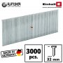 EINHELL ČAVLI - EKSERI ZA KLAMERICU 32X1 MM TIP J SET 3000 (4137874) - slika 1
