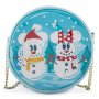 Loungefly Disney Snowman Mickey Minnie Snow Globe Crossbody Bag - slika 1