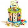 ECO TOYS Drvena edukativna kocka sa igračkama - slika 1