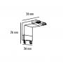 DAWN Magnetic slim konektor plafon-zid crni (26-A-LV) - slika 2