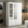 HANAH HOME Garderober Kale 3 Mebran Kapak 210 White - slika 2