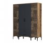HANAH HOME Garderober Kumsal PTP Walnut Anthracite - slika 5