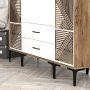 HANAH HOME Garderober Kumsal PTP Walnut White - slika 4