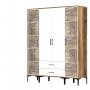 HANAH HOME Garderober Kumsal PTP Walnut White - slika 5