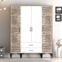 HANAH HOME Garderober Kumsal PTP Walnut White - slika 1