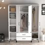 HANAH HOME Garderober Kumsal PTP White - slika 2