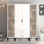 HANAH HOME Garderober Kumsal PTP White - slika 1