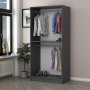 HANAH HOME Garderober Kale Glass Anthracite 190 - slika 4