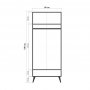 HANAH HOME Garderober City Gardrop Tulip - slika 4