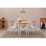HANAH HOME Trpezarijski sto i stolice Oliver Oak White - slika 1