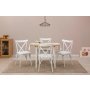 HANAH HOME Trpezarijski sto i stolice Oliver White Oak - slika 1