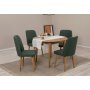 HANAH HOME Trpezarijski sto i stolice Vina 1070 Atlantic Pine Green - slika 2