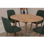 HANAH HOME Trpezarijski sto i stolice Vina 1070 Atlantic Pine Green - slika 5