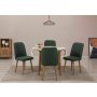 HANAH HOME Trpezarijski sto i stolice Vina 1070 Atlantic Pine Green - slika 1
