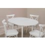 HANAH HOME Trpezarijski sto i stolice Oliver White - slika 5