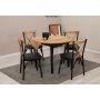 HANAH HOME Trpezarijski sto i stolice Oliver Oak Black - slika 2