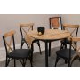 HANAH HOME Trpezarijski sto i stolice Oliver Oak Black - slika 3