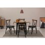 HANAH HOME Trpezarijski sto i stolice Oliver Black Walnut - slika 1
