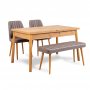 HANAH HOME Trpezarijski set Santiago Atlantice Soho Grey - slika 3
