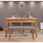 HANAH HOME Trpezarijski set Santiago Atlantice Soho Grey - slika 1