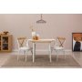 HANAH HOME Trpezarijski sto i stolice Oliver Oak, White - slika 1