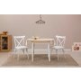 HANAH HOME Trpezarijski sto i stolice Oliver White, Oak - slika 1