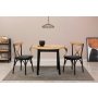 HANAH HOME Trpezarijski sto i stolice Oliver Oak - Black - slika 1