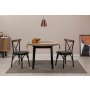 HANAH HOME Trpezarijski sto i stolice Oliver - Black Walnut - slika 1