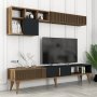 HANAH HOME TV polica Milan TV Walnut Anthracite - slika 4