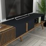 HANAH HOME TV polica Milan TV Walnut Anthracite - slika 5